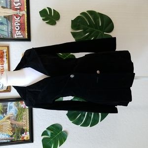 Awesome Vintage Velour Black Jacket/Blazer Size XS